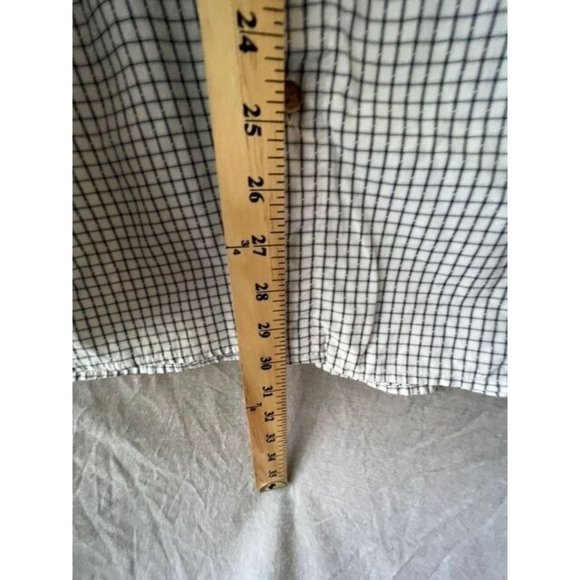 PD&C Button Up Shirt Adult 2X White‎ Black Check Long Sleeve Classic Fit Mens. - Picture 7 of 8